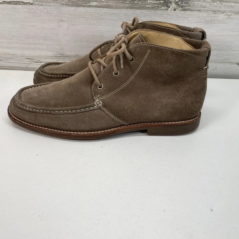 UGG Boots Via Lungarno Mens 9.5 Moc Toe Ankle Chukka 1000715 Brown Suede Lace Up